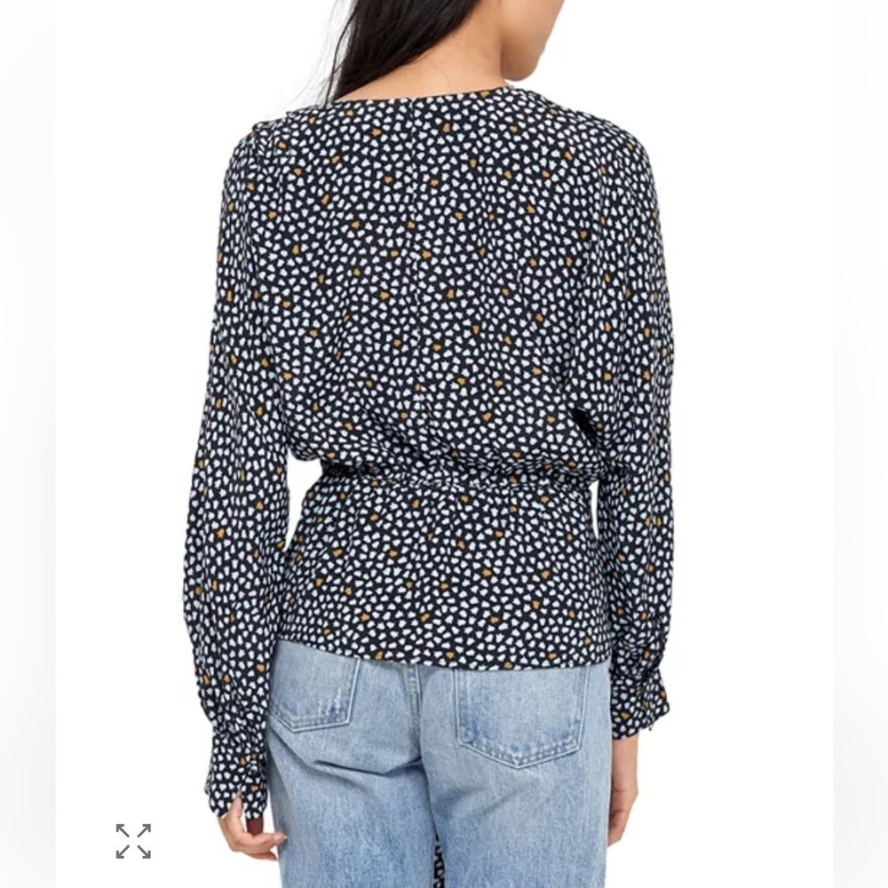 Joie Louise Faux Wrap Blouse in Navy. NWT, stunning design!! - Picture 3 of 14